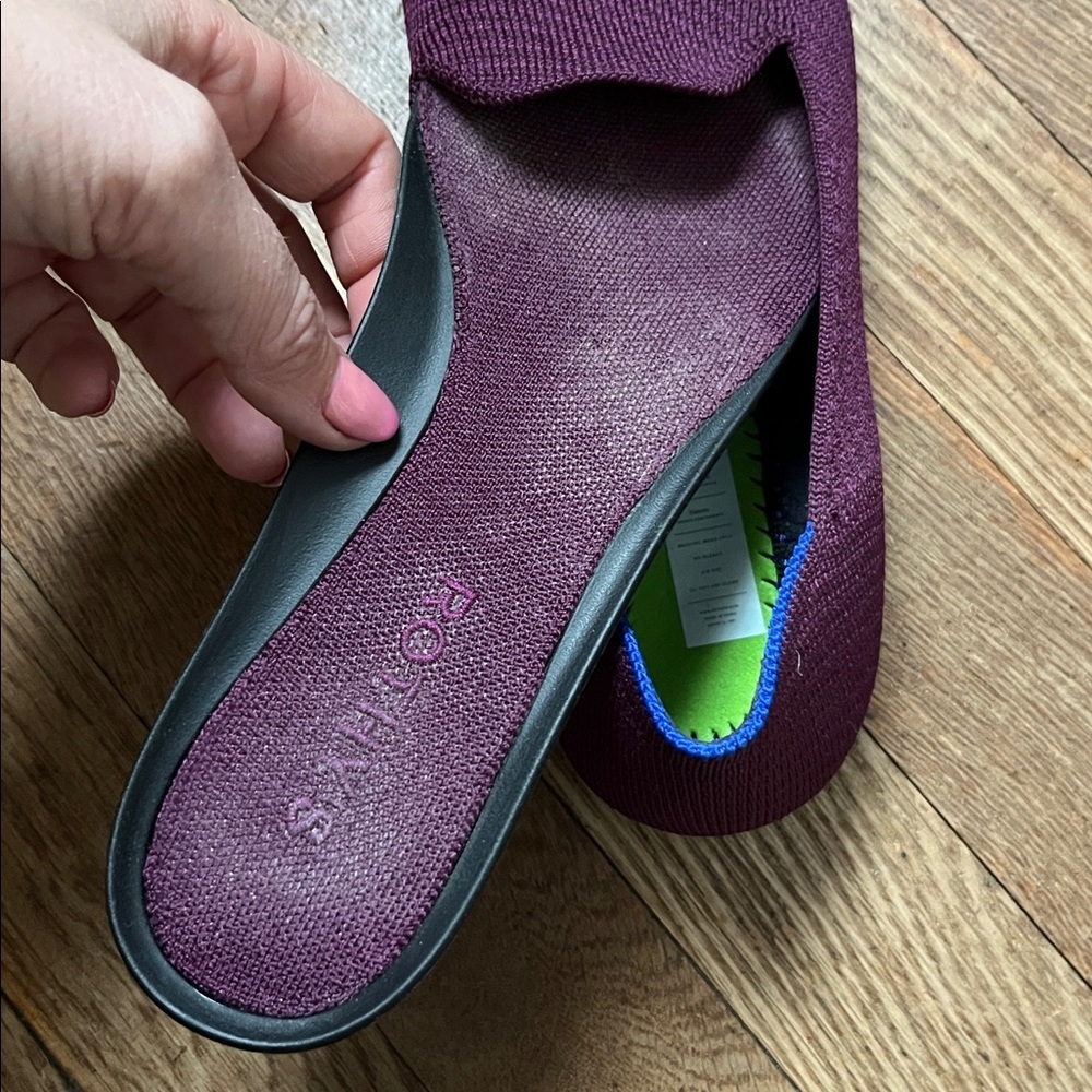 Rothy's berry lattice stitch loafers retired color - Picture 3 of 4